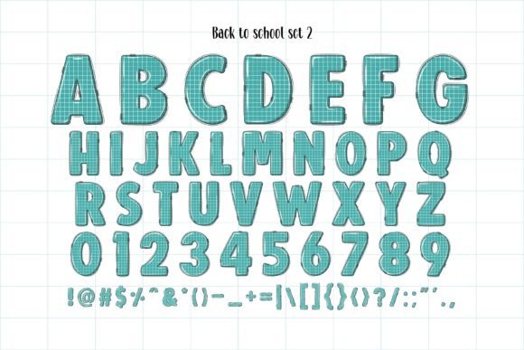 Back to School Doodle Set Font Bundle