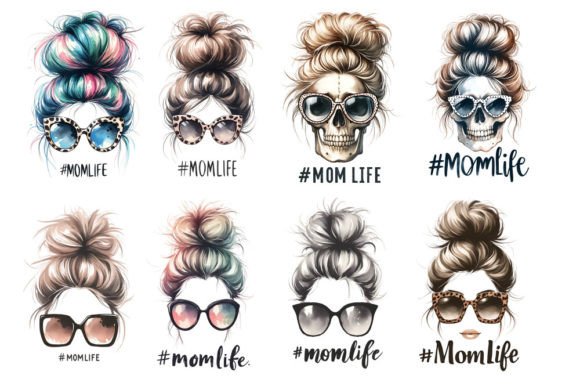Messy Bun Mom Life Sublimation Bundle