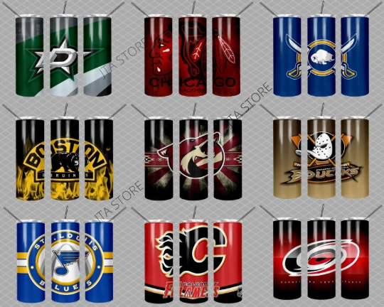 NHL Hockey 29 Teams Skinny Straight & Tapered Tumbler Designs Bundle