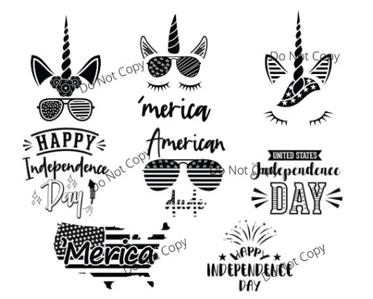 All American 4th of July SVG/PNG digital files