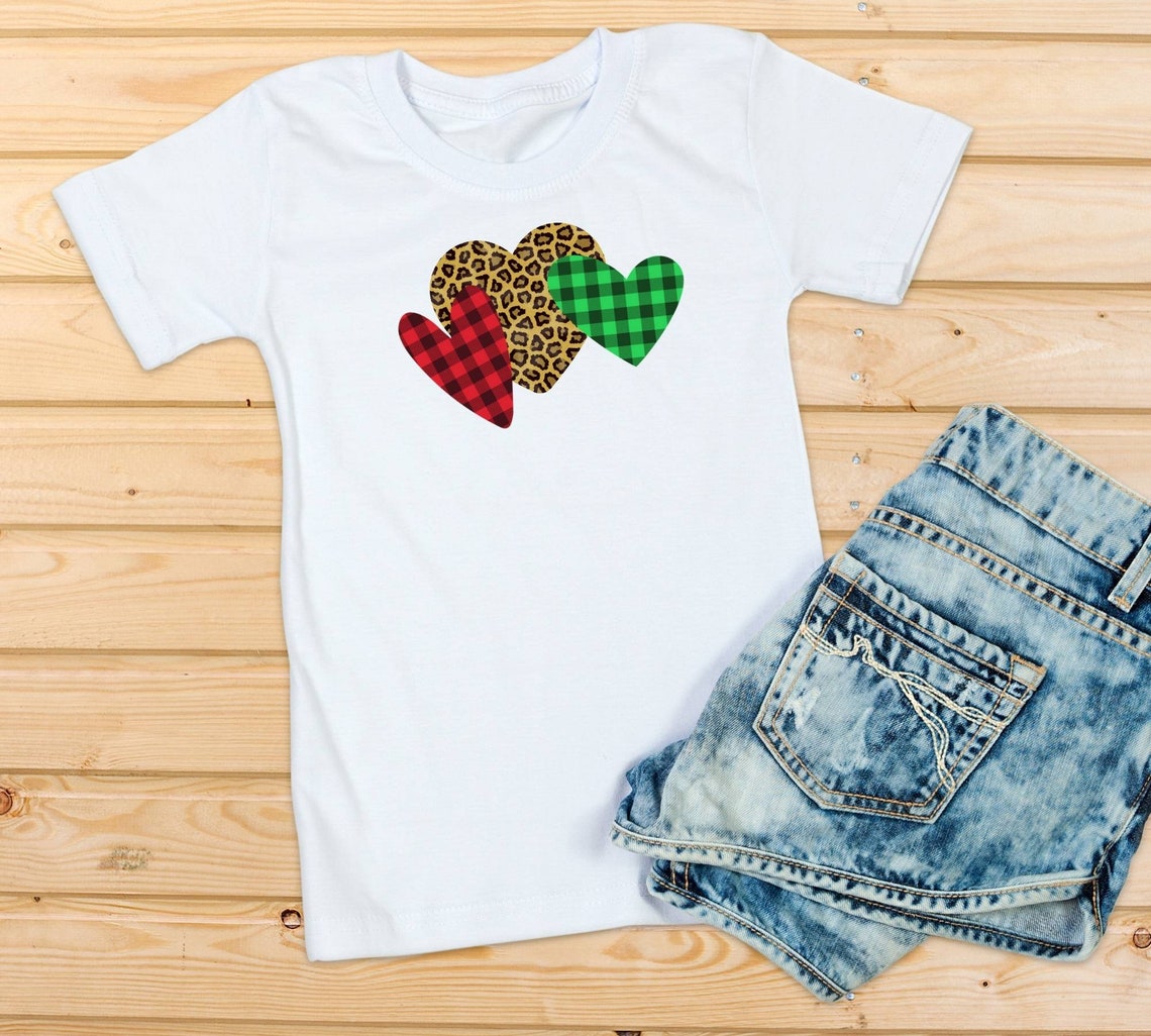Plaid & Animal Print Love Heart Clipart, Leopard Print Hearts | 21 PNG Files