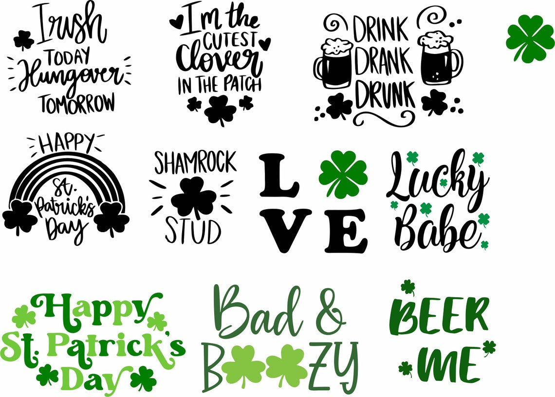 St. Patrick Day Digital File Download SVG, PNG 150+