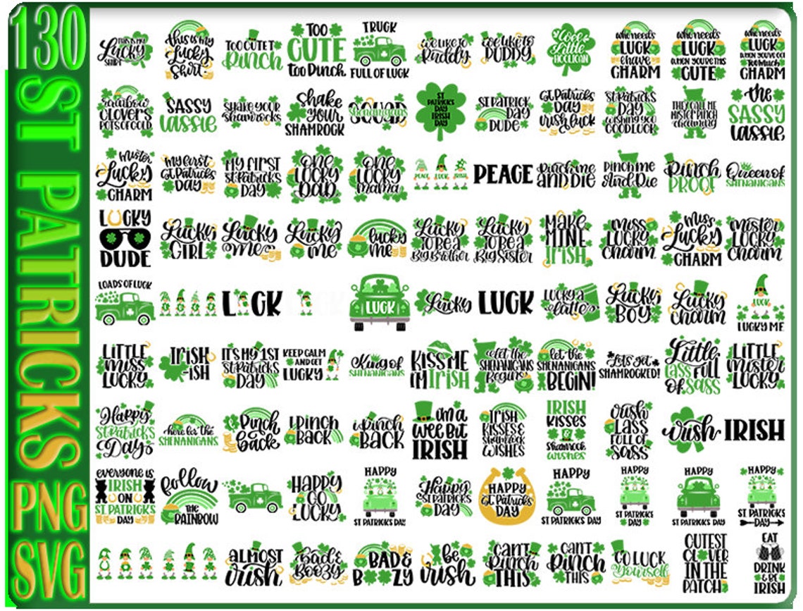 St. Patrick Day Digital File Download SVG, PNG 150+