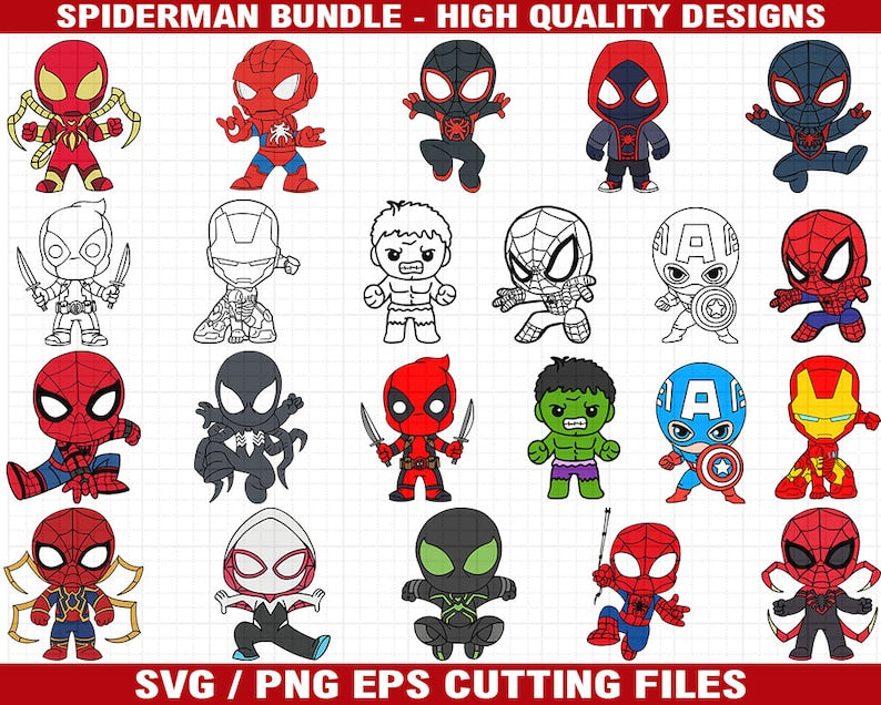 Marvel Clipart Digital 22 SVG bundle files