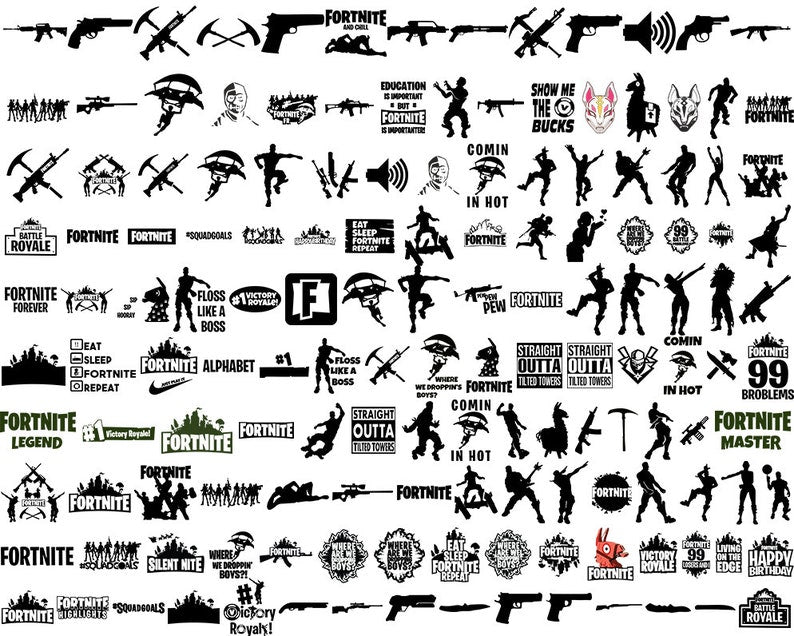 FortNite Digital Mega 500+ SVG bundle files
