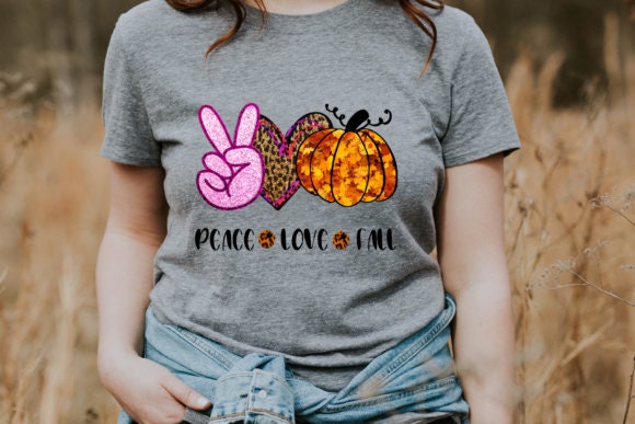 Peace love fall PNG file