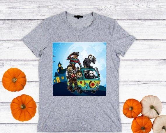 Horror Villain Van Moon Halloween Road Trip PNG Digital Download