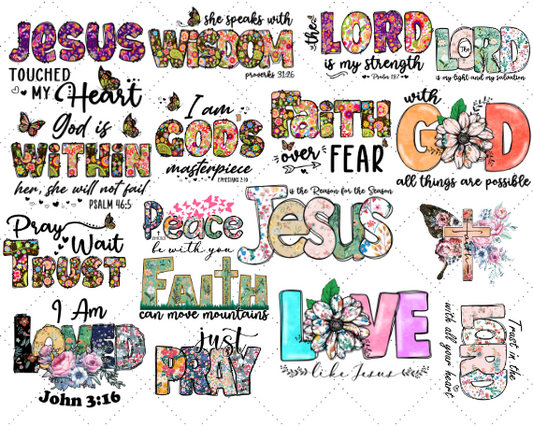Christian Sublimation PNG 75+ Unique Bundle