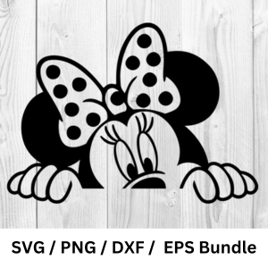 Minnie Mouse Peeking Disney SVG Bundle