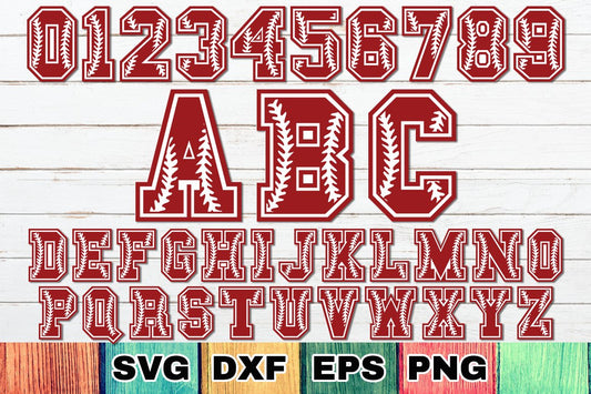 Baseball SVG Alphabet, Baseball Monogram SVG