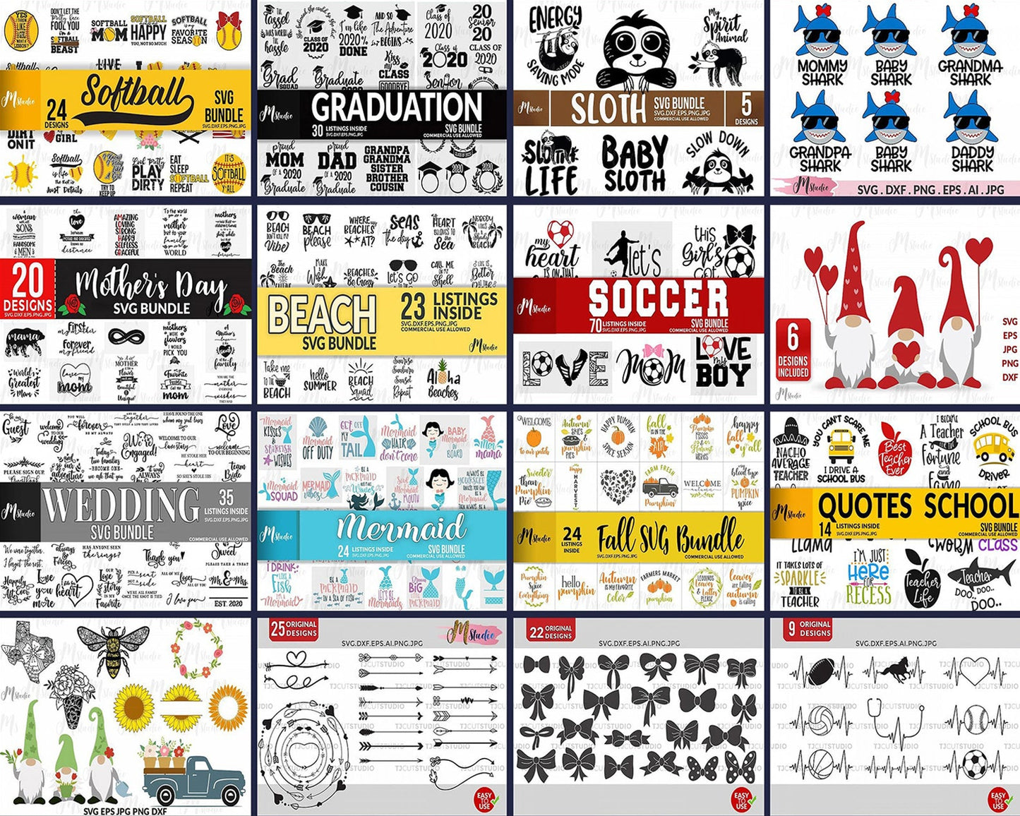 Mega SVG Bundle | SVG Cut Files | Family Supply Digitals