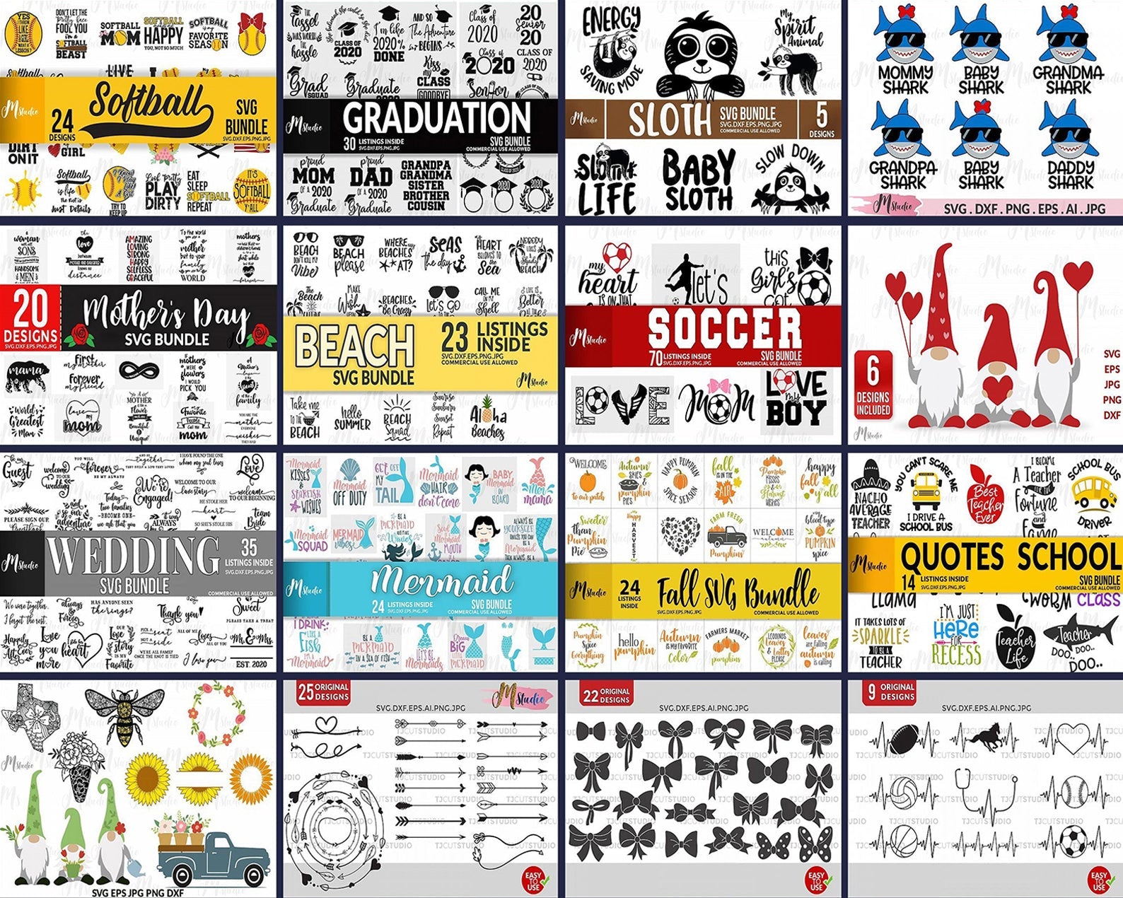 Mega SVG Bundle | SVG Cut Files | Family Supply Digitals