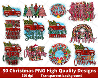 Christmas 30 Design Sublimation Bundle PNG Bundle