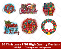 Christmas 30 Design Sublimation Bundle PNG Bundle