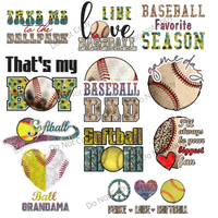 Softball Sublimation 32 Design PNG Files