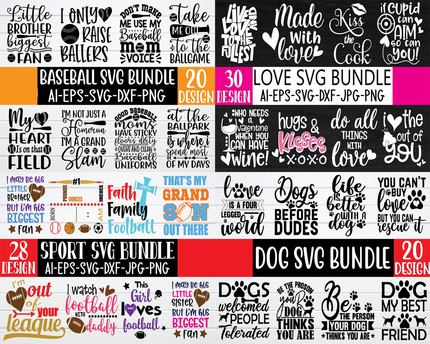 Mega SVG Bundle | SVG Cut Files | Family Supply Digitals