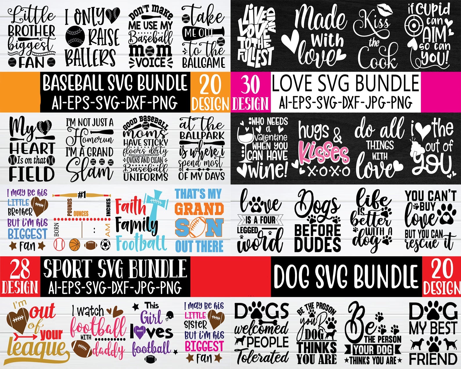 Mega SVG Bundle | SVG Cut Files | Family Supply Digitals