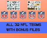 NFL Bundle Sports All 32 teams teams 200+ SVG files