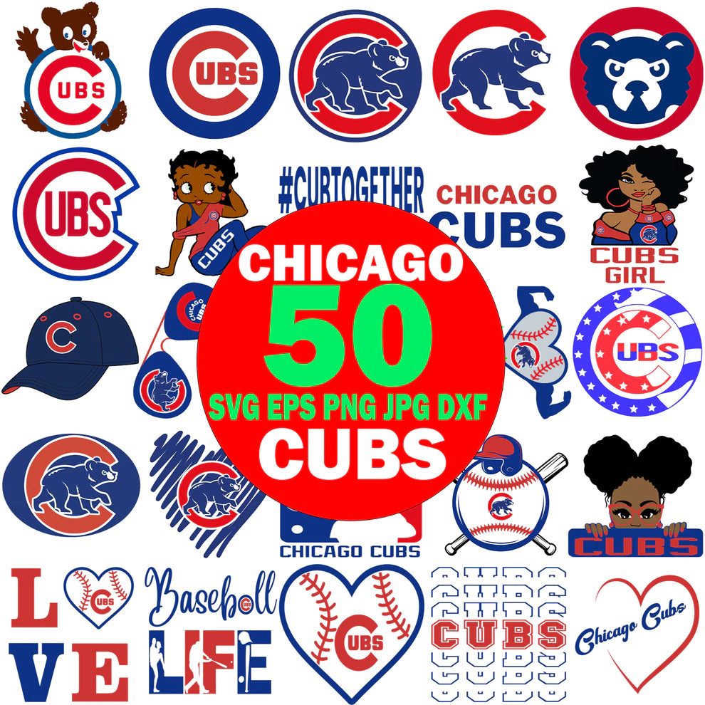 Chicago Cubs SVG Bundle | Mlb Team Logo Svg | Family Supply Digitals