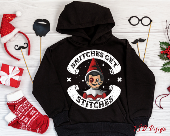 Elfie Snitches get Stitches PNG | Family Supply Digitals