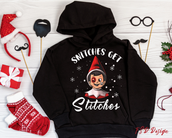 Elfie Snitches get Stitches PNG | Family Supply Digitals