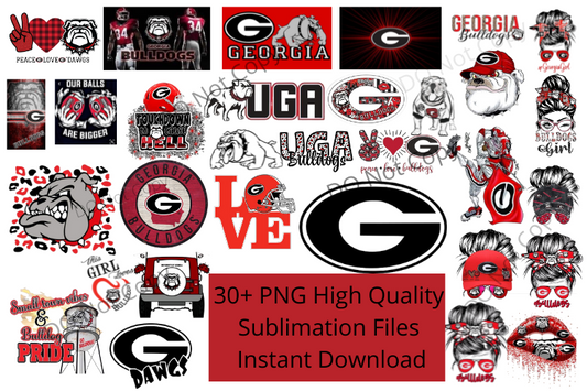 Georgia Bulldogs 30+ Sublimation PNG Files