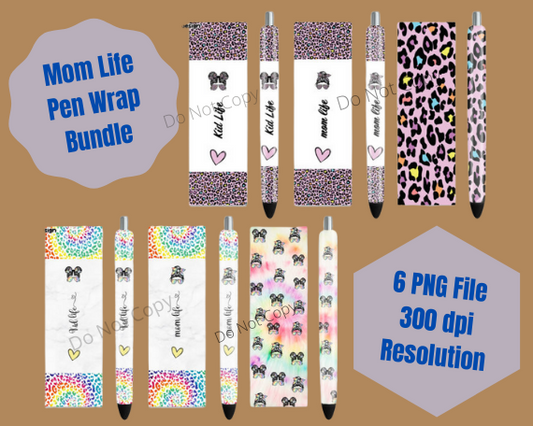 Mom Life Pen Wrap Bundle Design