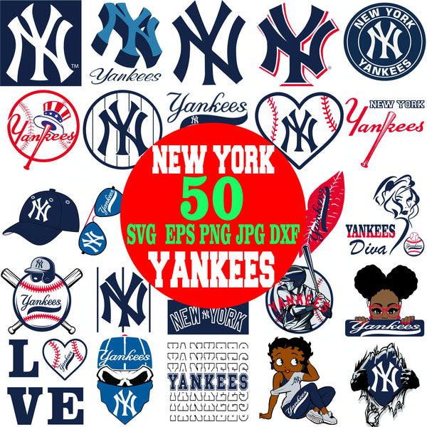 NEW YORK YANKEES MLB TEAM LOGO SVG BUNDLE