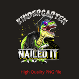 T-Rex Dinosaur Nailed It Kindergarten PNG