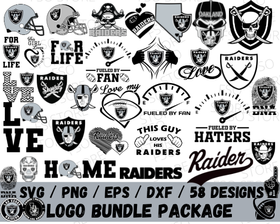 Las Vegas Raiders 58 Svg Bundle Package Designs – Family Supply Digitals