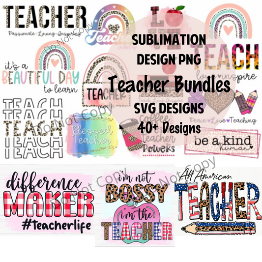 Teacher Sublimation Bundle SVG PNG