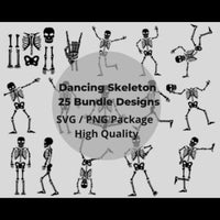 Skeleton Svg, Skeleton svg Bundle, Dancing Skeletons SVG, Halloween Svg, Dance SVG, Skull Skeleton Hand Svg, Png, Eps, Cricut, Silhouette