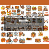 Ultimate Autumn Fall Sublimation Bundle 100+ Designs - Autumn Fall PNG Sublimation retro fall retro autumn, Pumkin spice junkie, fall leaves