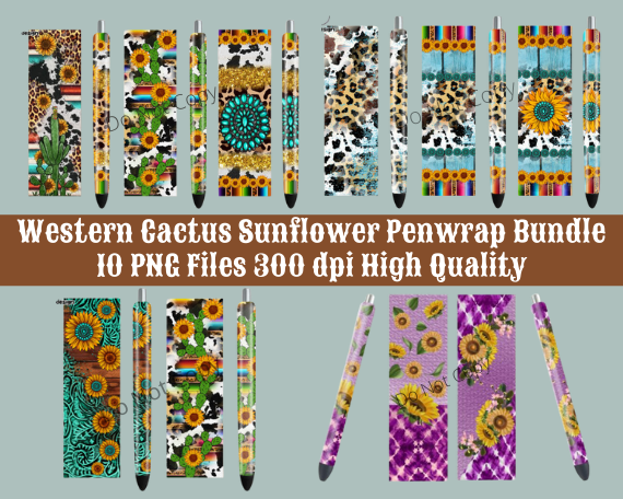 Western Sunflower Cactus Penwrap Bundle