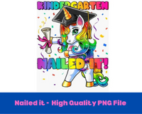 Rainbow Dabbing Unicorn Nailed It Kindergarten PNG