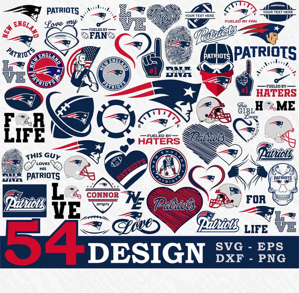 New England Patriots 54 SVG Bundle Design