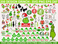 Grinch Christmas 200 designs cartoon svg bundle