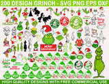 Grinch Christmas 200 designs cartoon svg bundle