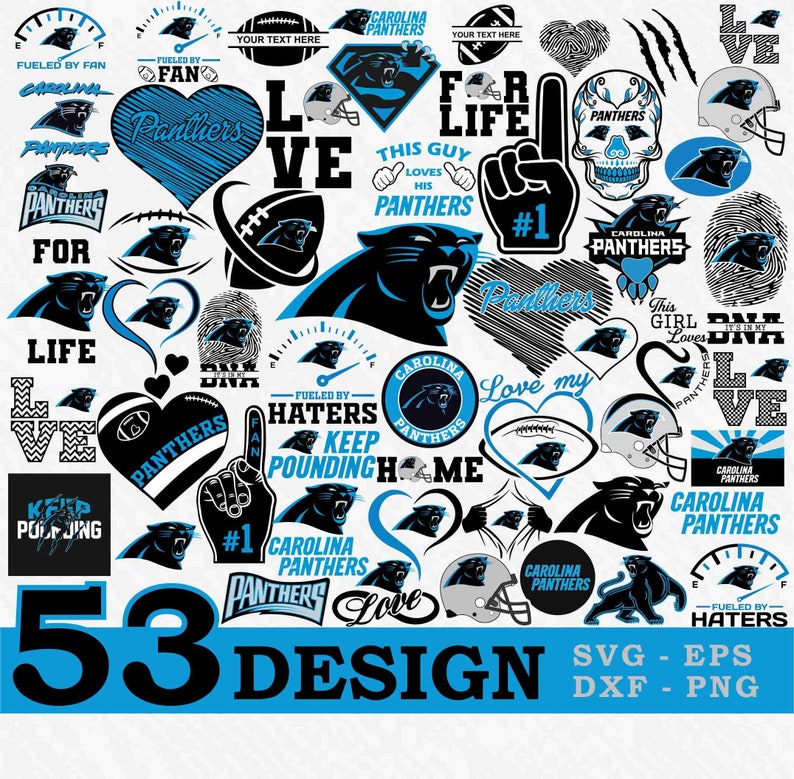 Carolina Panthers 80+ SVG | Family Supply Digitals