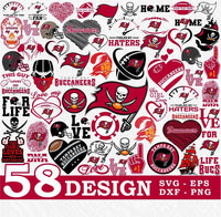 Tampa Bay Buccaneers 58 SVG Bundle Package Designs
