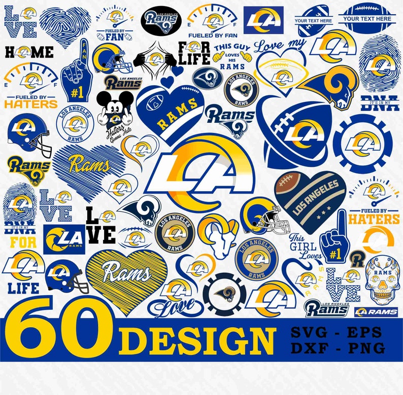 Only Rams Sticker Svg Los Angeles Rams 50 SVG bundle design – Family Supply Digitals