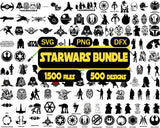 Star Wars Mega SVG Bundle 1500 Files 500 designs
