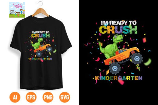 I'm Ready to Crush Kindergarten, Monster Truck svg