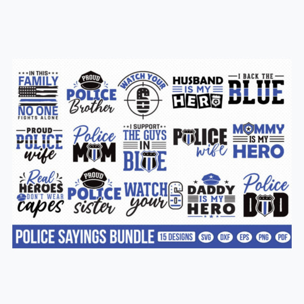 Police Svg Bundle, Back The blue Svg