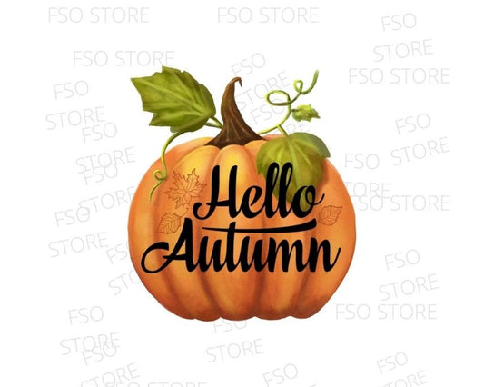 Hello Fall Pumpkin SVG