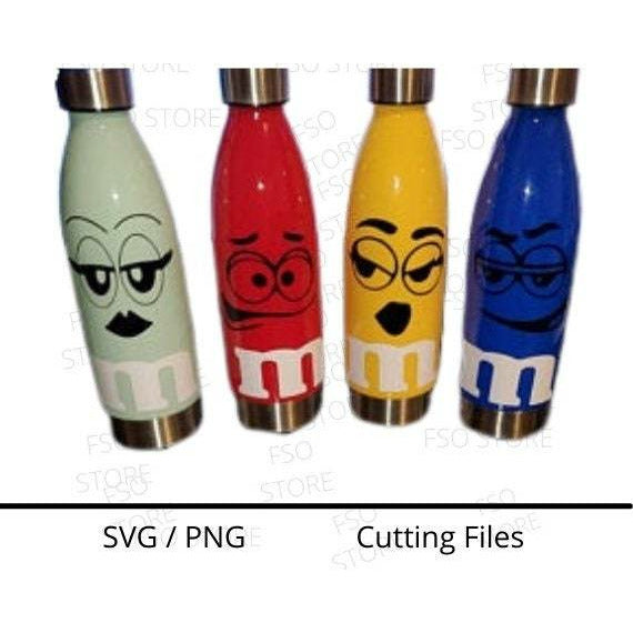 M and M's M&M Faces SVG and JPG Cutting Files for the Cricut