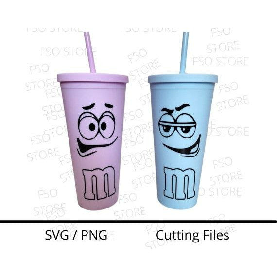M and M's M&M Faces SVG and JPG Cutting Files for the Cricut