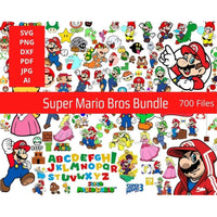 Mario Best Collection Super Mario svg Bundle package