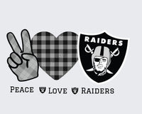 Peace Love Raiders PNG file