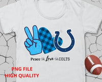Indianpolis Colts Nation Peace Love Colts PNG